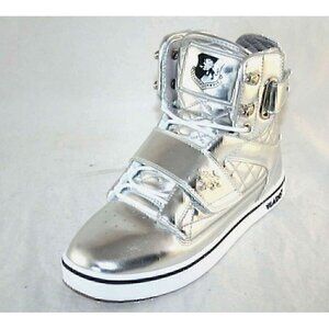 Vlado  Atlas Metallic SilverHi-Top Shoes Size Men's 5.5 Women's 7.5